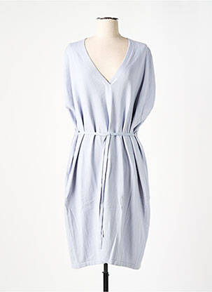 Rochie pulover guler în v mâneci scurte albastru RODIER femeie