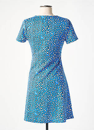 Rochie scurtă croială evazată mâneci scurte albastru TOMMY HILFIGER femeie