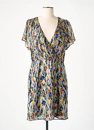 Rochie scurtă mâneci scurte mâneci scurte albastru ONE STEP femeie