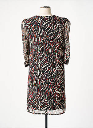 Rochie scurtă croială fluidă mâneci 3/4 negru IKKS femeie