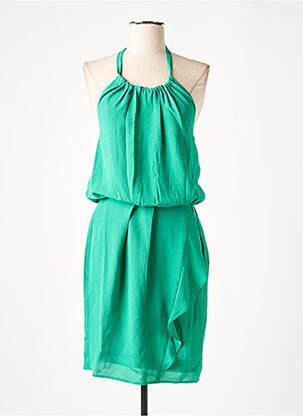 Rochie midi croială fluidă bretele subțiri verde IKKS femeie