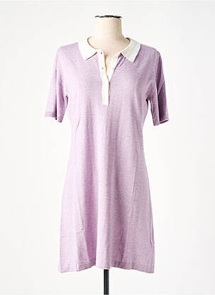 Rochie pulover croială dreaptă mâneci scurte violet RODIER femeie
