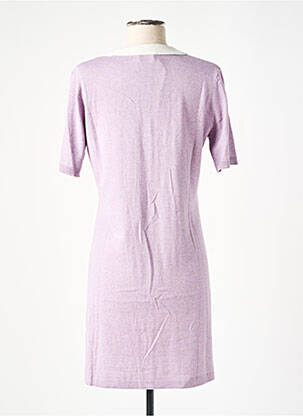 Rochie pulover croială dreaptă mâneci scurte violet RODIER femeie