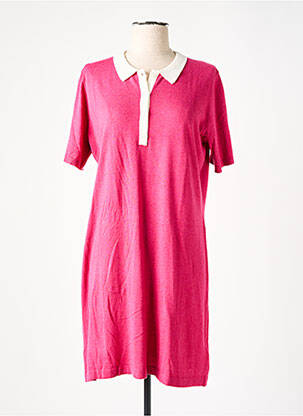 Rochie pulover croială dreaptă mâneci scurte roz RODIER femeie