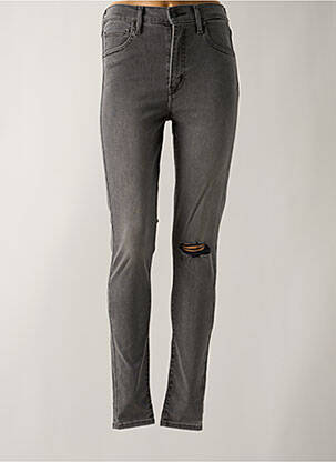 Blugi skinny efect uzat decolorat talie înaltă gri LEVI'S femeie