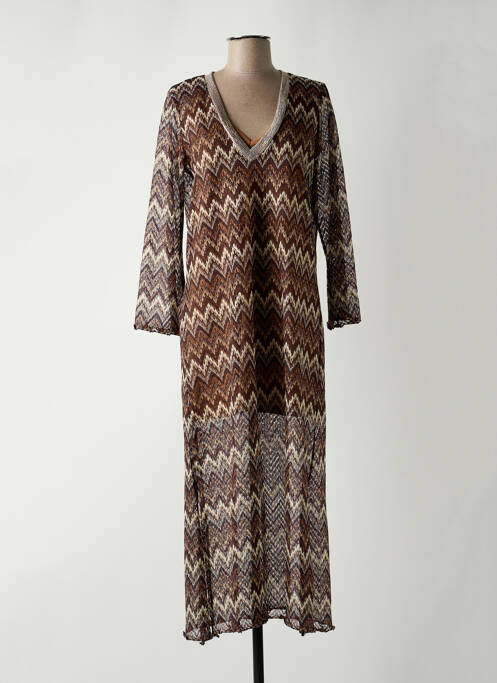 Rochie lungă maro VIE TA VIE femeie