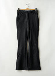 Pantalon drept închidere cu fermoar sub clapetă cu cârlig gri LAUREN VIDAL femme