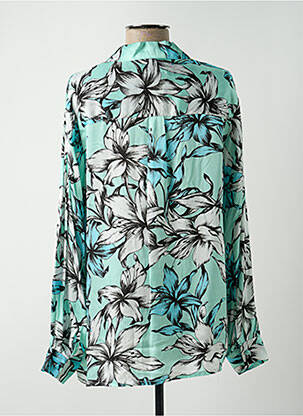 Cămașă imprimeu floral mâneci lungi albastru BRAND UNIQUE femeie