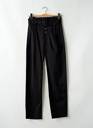 Pantalon drept elasticitate talie joasă negru BRAND UNIQUE femeie