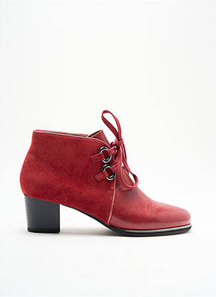 Botine/ghete material neted toc plat până la 3 cm roșu SWEET femeie