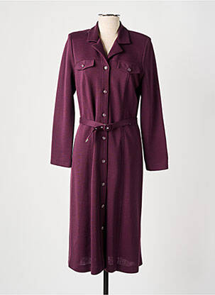 Rochie midi mâneci lungi mâneci lungi violet GUY DUBOUIS femeie