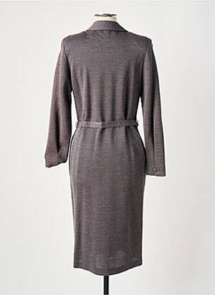 Rochie midi mâneci lungi mâneci lungi gri GUY DUBOUIS femeie