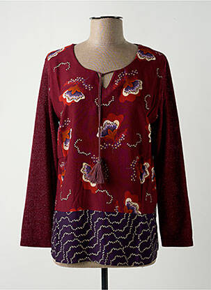 Tunică mâneci lungi roșu GRIFFON femeie