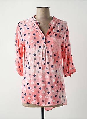 Tunică mâneci lungi roz COULEURS DU TEMPS femeie