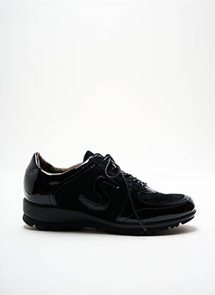 Adidași material neted toc plat până la 3 cm negru SWEET femeie