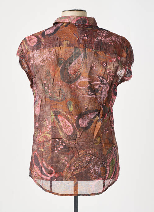 Cămașă cu mâneci scurte maro BRAY STEVE ALAN bărbat