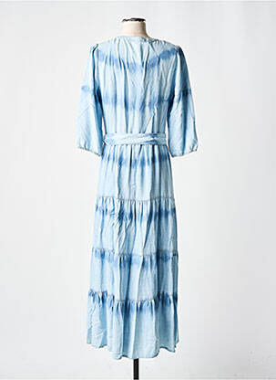 Rochie lungă mâneci lungi mâneci lungi albastru K-DESIGN femeie