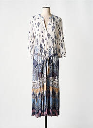 Rochie lungă mâneci lungi mâneci lungi albastru IVKO femme