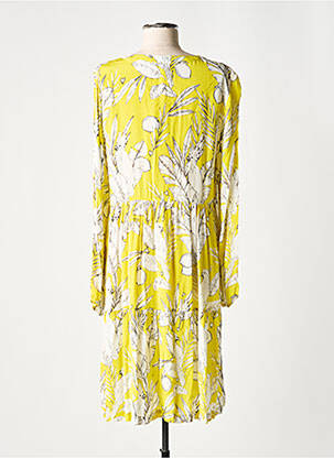 Rochie midi imprimeu floral mâneci lungi galben FROGBOX femeie