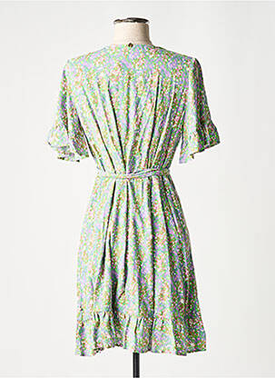 Rochie midi imprimeu floral mâneci scurte violet FABIENNE CHAPOT femeie