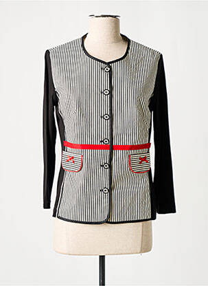 Jachete casual guler rotund negru POUPÉE CHIC BY MERCEDES DE MIGUEL femeie