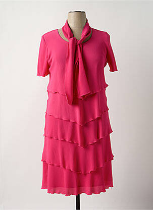 Rochie midi roz PARISIENNES femeie