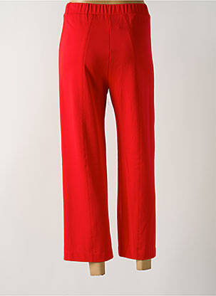 Pantalon 7/8 talie înaltă talie înaltă roșu POUPEE CHIC femeie