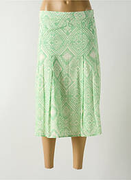 Fustă midi talie cu cleme verde TRAMONTANA femme