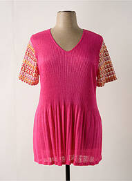 Rochie scurtă mâneci scurte mâneci scurte roz FRANCK ANNA femme