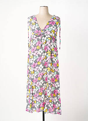 Rochie lungă imprimeu floral fără mâneci roz VERDISSIMA femeie