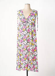 Rochie lungă imprimeu floral fără mâneci roz VERDISSIMA femme
