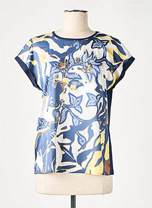 Tricou imprimeu fantezie mâneci scurte albastru THOMAS RABE femeie