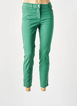 Pantalon drept închidere cu fermoar sub clapetă cu nasturi verde GERRY WEBER femeie