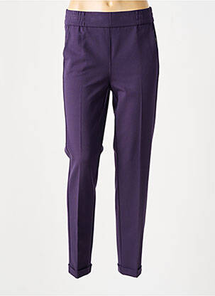 Pantalon drept țesătură crep mărime normală violet FRANK WALDER femeie