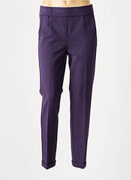 Pantalon drept țesătură crep mărime normală violet FRANK WALDER femme