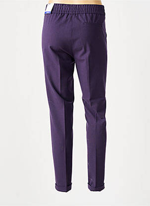 Pantalon drept țesătură crep mărime normală violet FRANK WALDER femeie