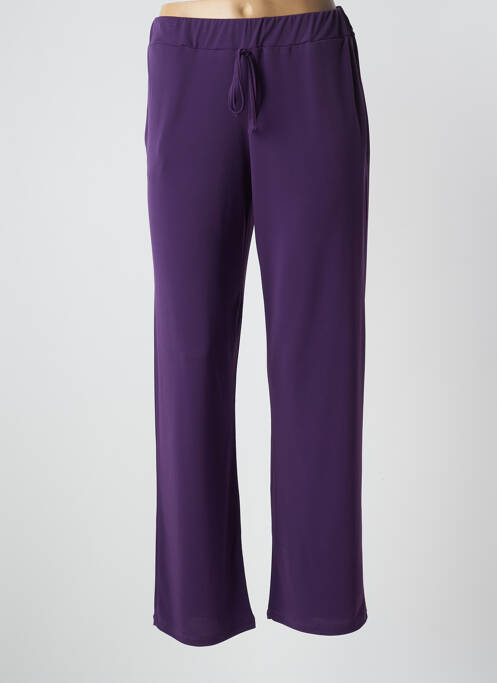 Pantalon drept elasticitate mărime normală violet UNICA PLUS femme