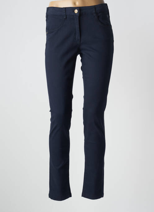 Pantalon slim albastru ELLE EST OU LA MER femeie