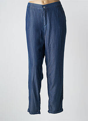 Pantalon drept țesătură crep mărime normală albastru LCDN femeie