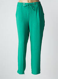 Pantalon drept țesătură crep mărime normală verde RENATTO BENE femme