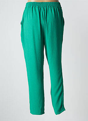 Pantalon drept talie elastică mărime normală verde RENATTO BENE femeie