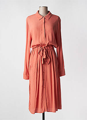 Rochie midi mâneci lungi mâneci lungi portocaliu GRACE & MILA femeie