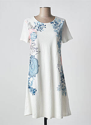 Rochie midi alb DESIGUAL femeie