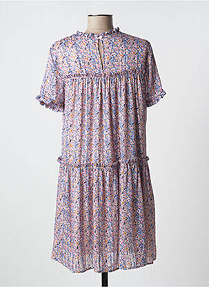 Rochie midi imprimeu floral mâneci scurte roz MOLLY BRACKEN femeie