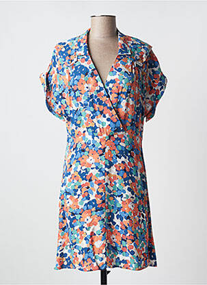 Rochie scurtă croială fluidă mâneci scurte albastru MOLLY BRACKEN femeie