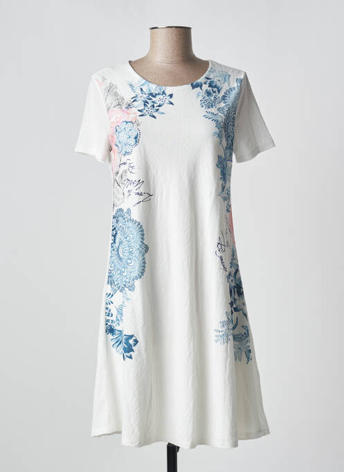 Rochie midi alb DESIGUAL femeie