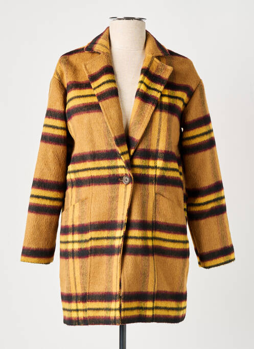 Palton lung galben LPB femeie