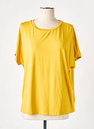 Tricou elasticitate mâneci scurte galben MOLLY BRACKEN femme