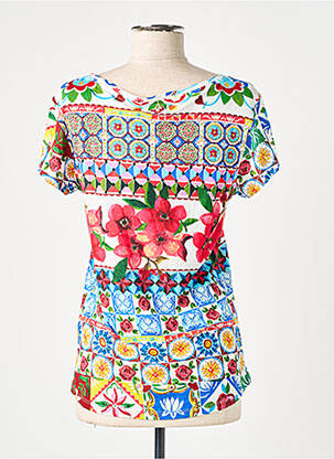 Tricou elasticitate mâneci scurte roșu DESIGUAL femeie