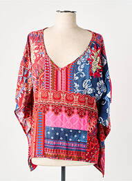 Bluză imprimeu floral mâneci 3/4 roșu DESIGUAL femeie